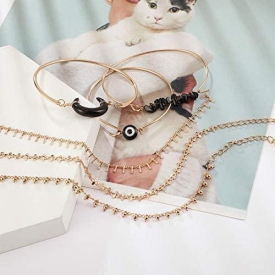 Layered Bracelet Set Assorted Beaded Bracelet Multiple Charm Pendent Stackable Wrap Bangle Rose Quartz Bracelet Links Adjustable Friendship Gift Layered Bracelet Set Assorted Beaded Bracelet Multiple Charm Pendent Stackable Wrap Bangle Rose Quartz Bracelet Links Adjustable Friendship Gift